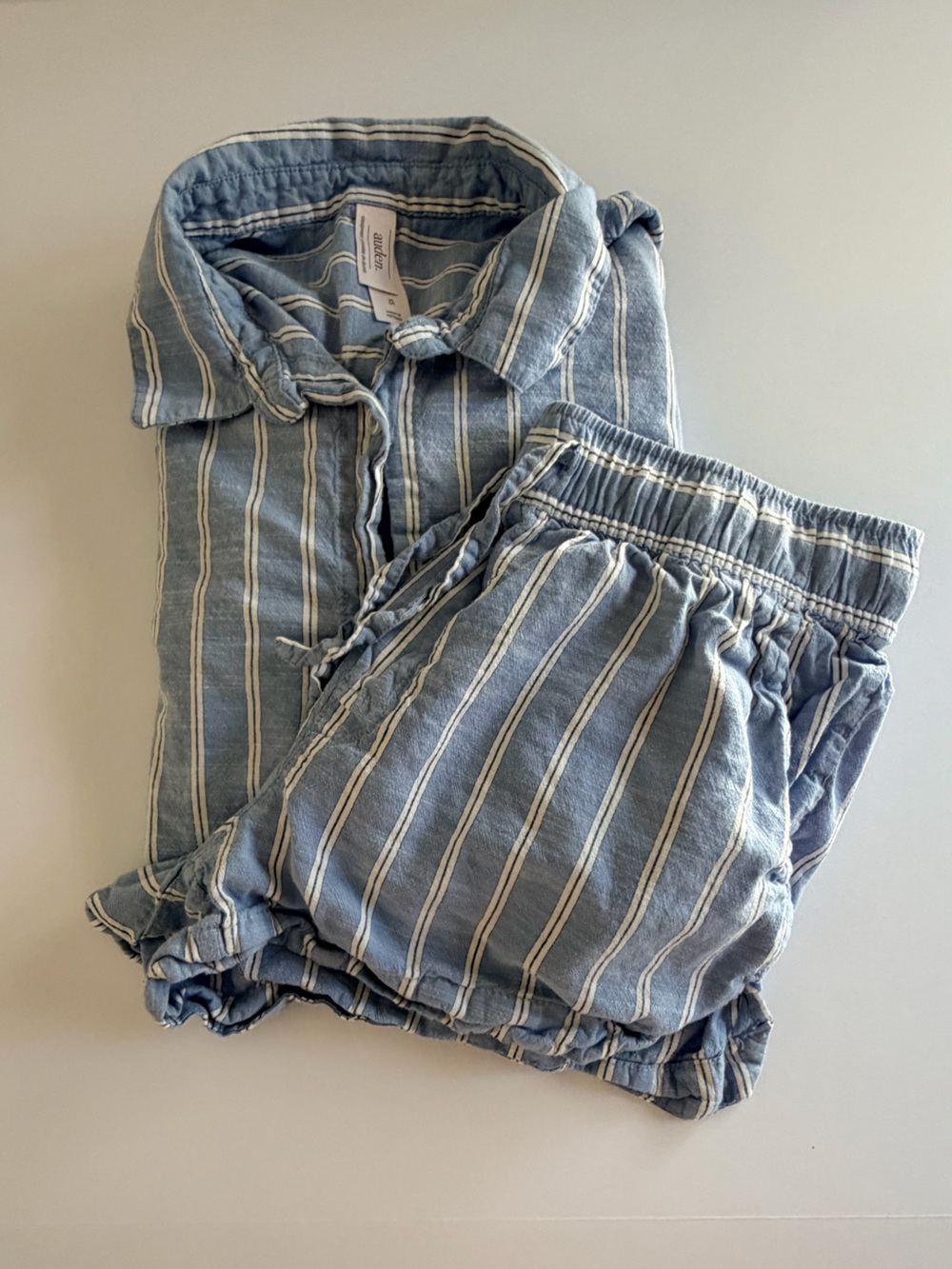 Auden Blue White Striped Pajama Set